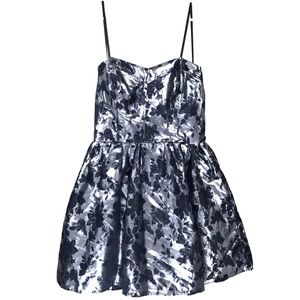 Vintage 80’s Metallic Flared Skater Poof Dress
